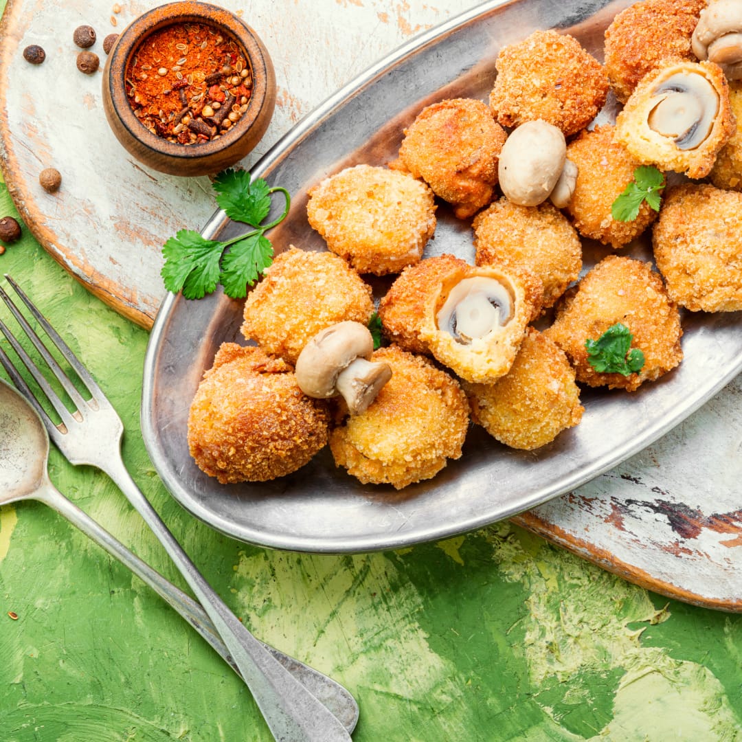 Delicious and Crispy Mushroom Poppers.