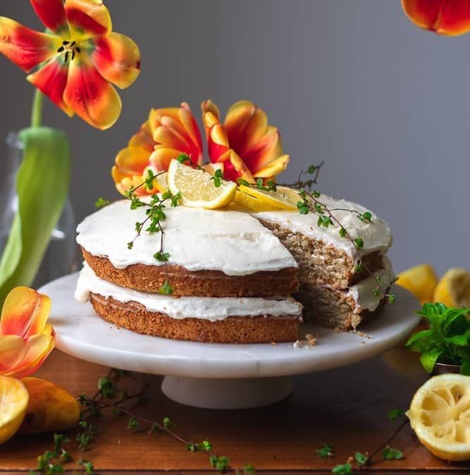 Vegan Almond Cake with Lemon