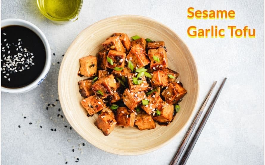 sesame garlic tofu