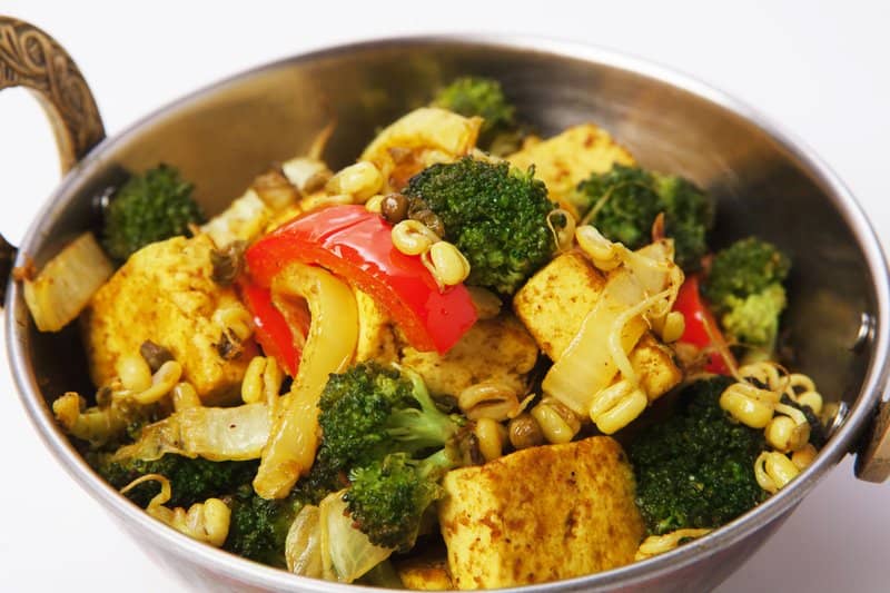 Mixed Vegetables With Air Fry Tofu