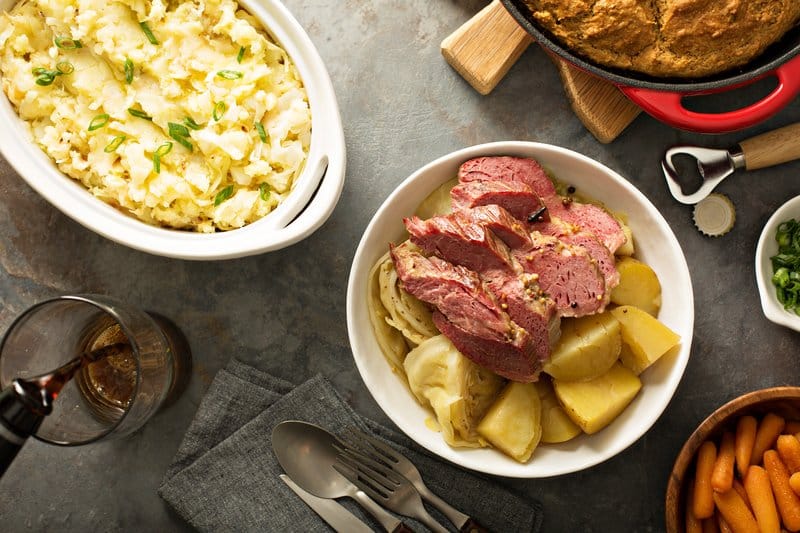 Lucky Corn Beef and Cabbage-Soda Bread