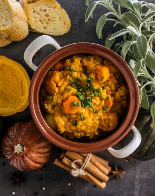 Curried Lentil and Sweet Potato Bowl