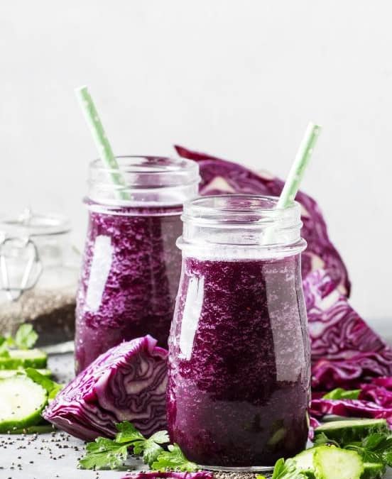 Purple Cabbage and Berry Smoothie