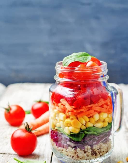 Rainbow Salad in a Jar
