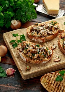 Mushrooms and Herbs on Toast