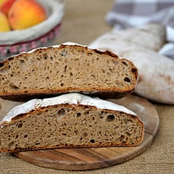 ginger peach cobbler bread