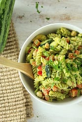 vegan pesto pasta salad