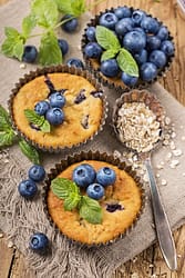blueberry oarange oat muffins