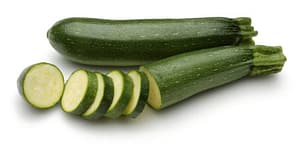 Young sliced zucchini
