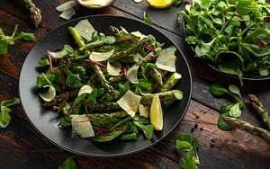 Roasted Asparagus with Tarragon - Balsamic Dressing