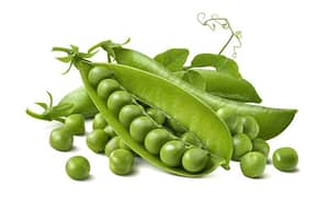 Green peas and pods