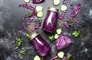 Vegan Purple Cabbage and Berry Smoothie