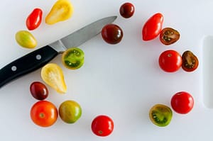cherries, tomatoes