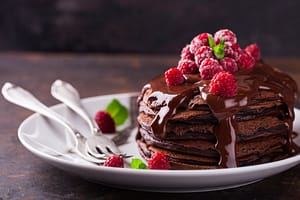 vegan chocolate pancakes