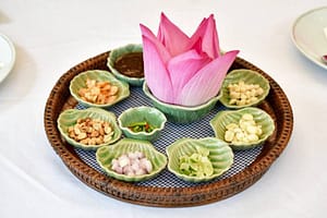 Miang Kham lotus petals-wrapped