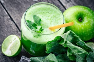 Vegan Green Apple and Kale Smoothie