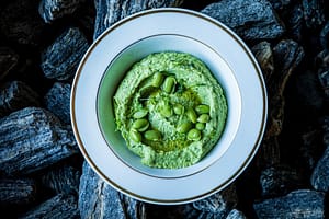 Vegan Edamame-Pesto Green Dip