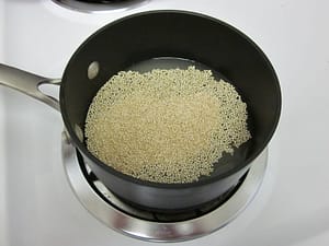 boiling quinoa