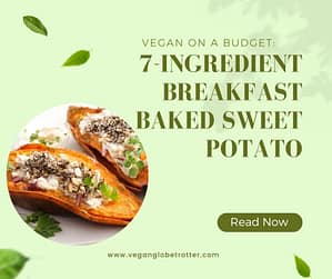 Vegan on a Budget7-ingredient Breakfast Baked Sweet Potato