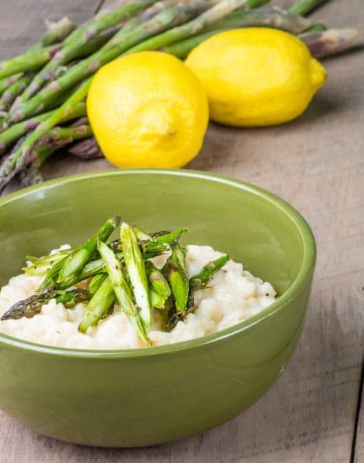 Creamy Vegan Asparagus Risotto