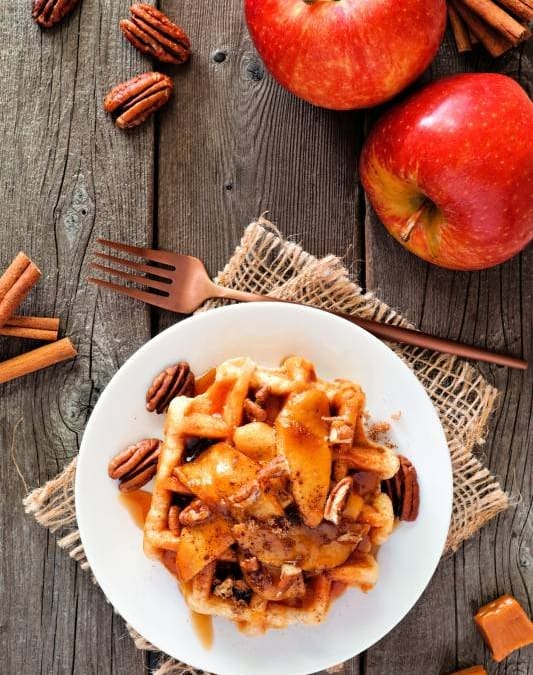 Apple Cinnamon Waffles
