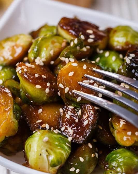 Roasted Teriyaki Brussels Sprouts