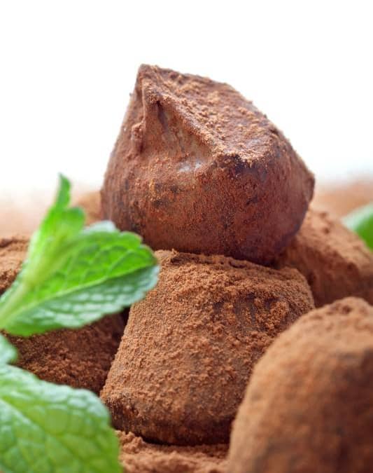 Dark Chocolate Peppermint Truffles