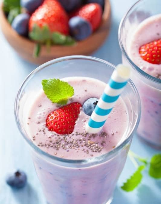 Blueberry and Chia Seed Smoothie