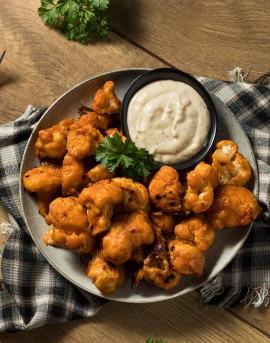 Spicy Buffalo Cauliflower Wings