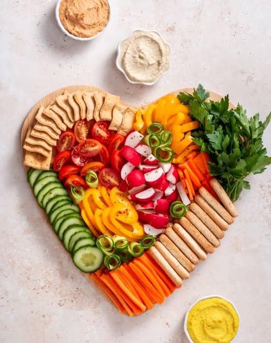 Colorful Vegan Charcuterie Board