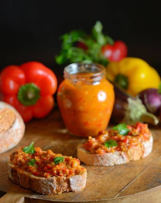 Eggplant and Red Pepper Spread (Zacuscă)