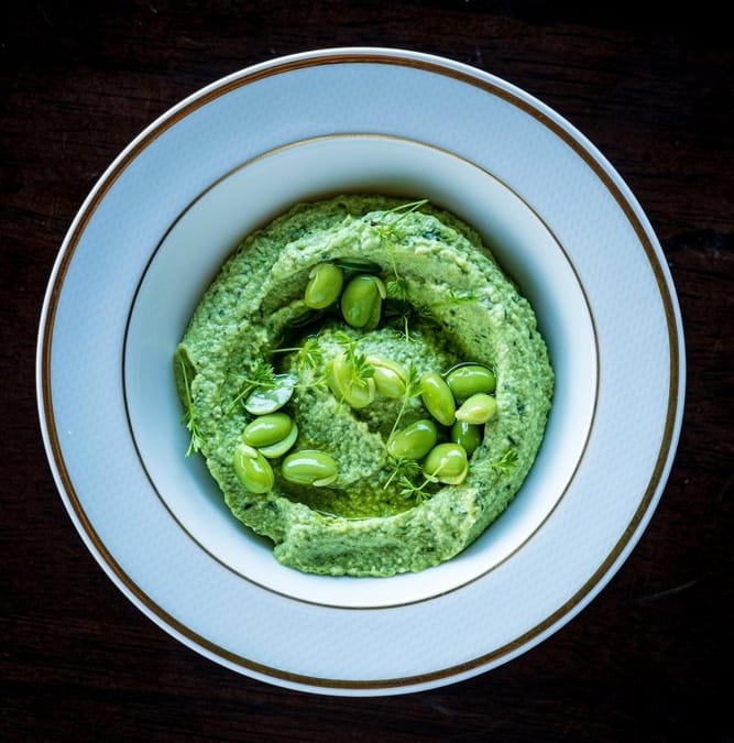 Edamame-Pesto Green Dip