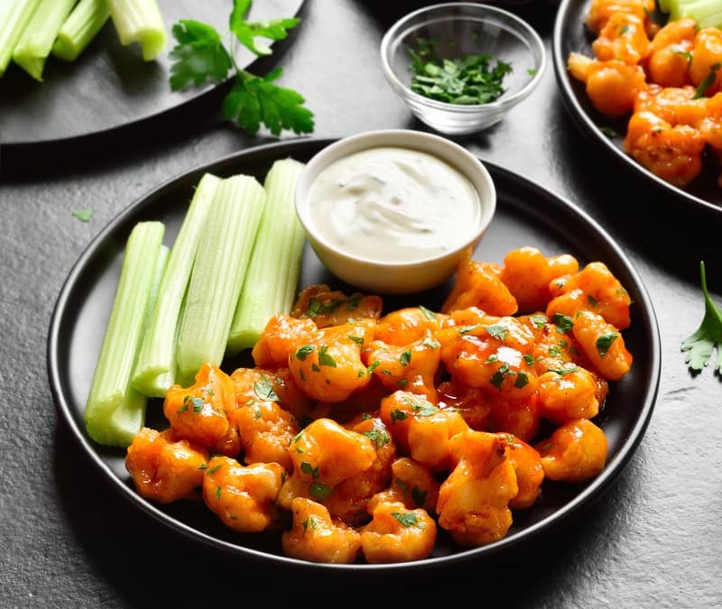 Air-Fried Cauliflower Buffalo Wings