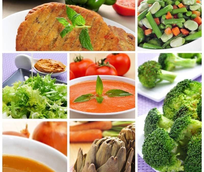 cooked vegan food