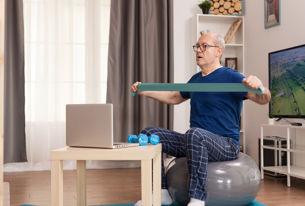 balance and stability training with resistance bands