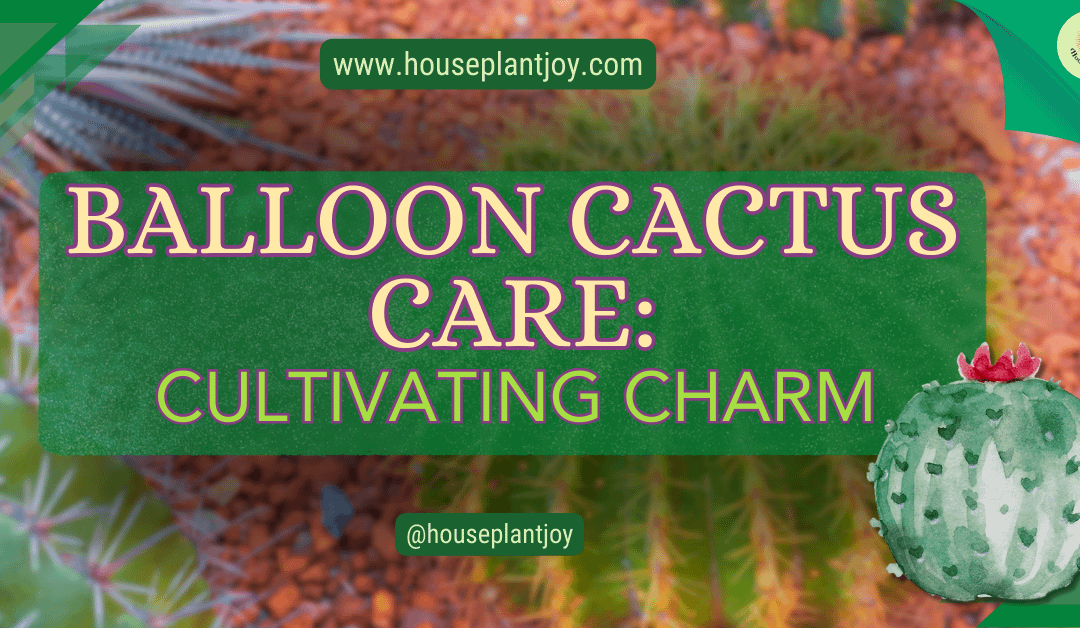 Balloon Cactus Care: Cultivating Charm