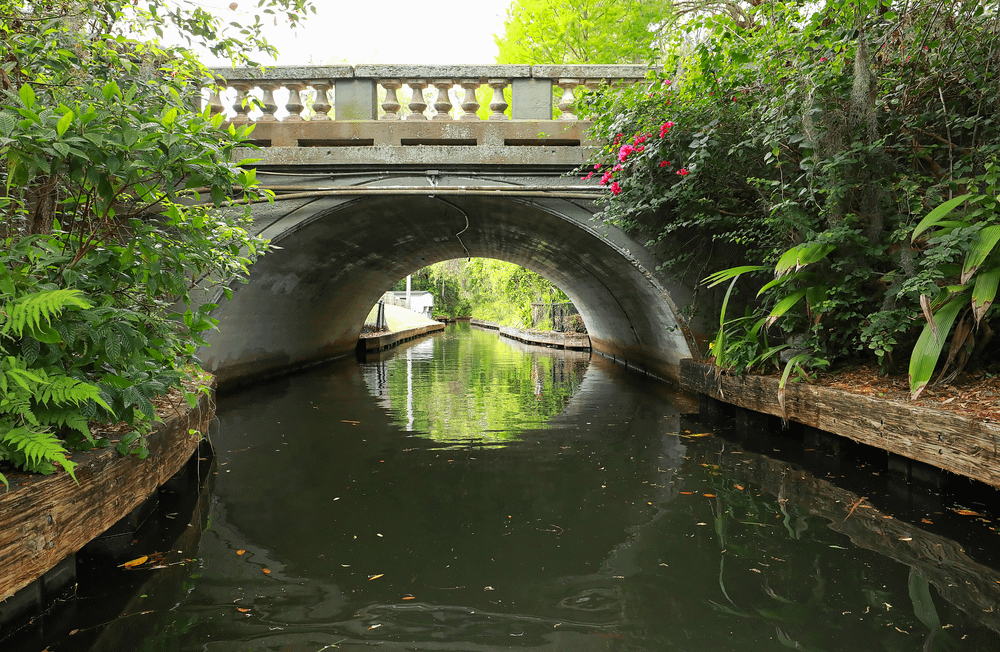 Bridge over canal connecting Winter Park Chain of Lakes