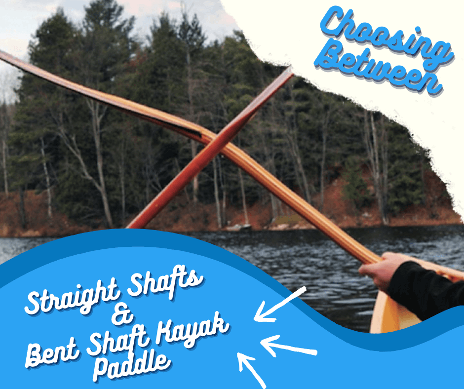 straight shaft paddle, bent shaft kayak paddle