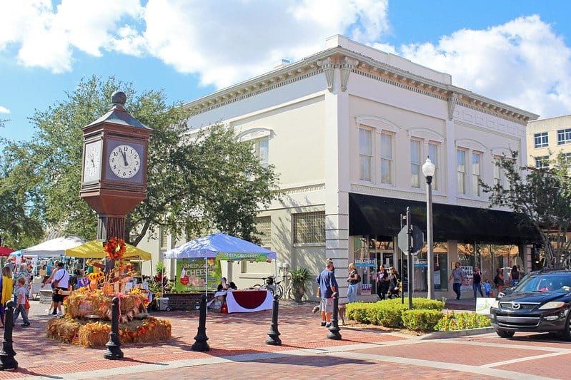 The Clock and the 19th Century DeForest Block in Downtown Sanford, FL / Flickr / Steven Martin