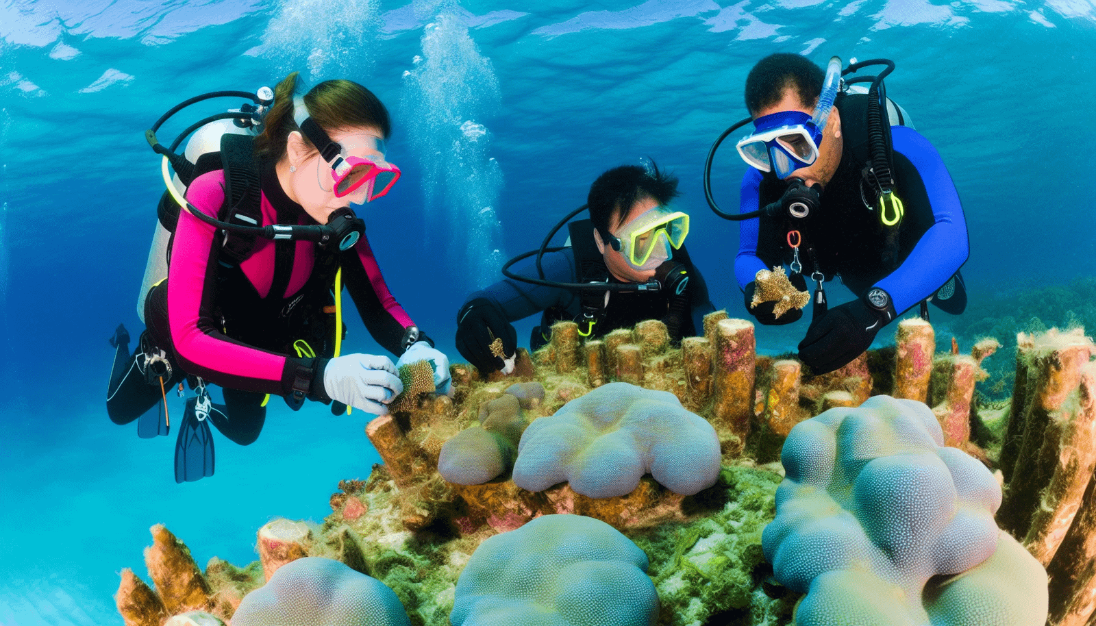 Coral planting in Florida Keys National Marine Sanctuary