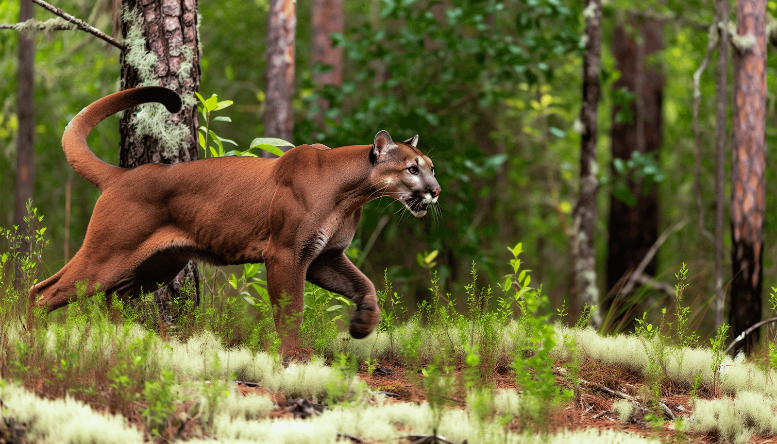 Florida panther in its habitat